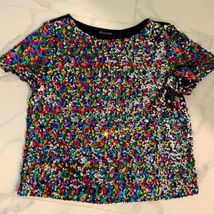 Multi Colored Sequenced Top